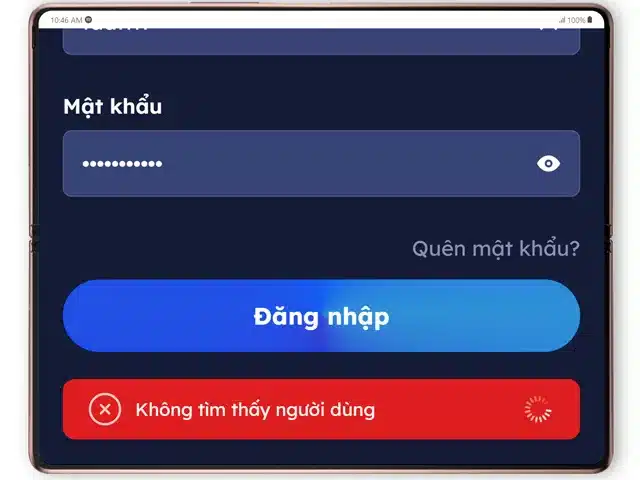 Đăng Nhập Thất Bại