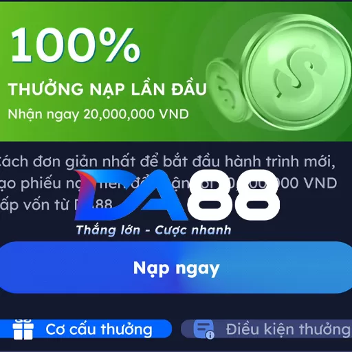 100% First Deposit Bounus At DA88